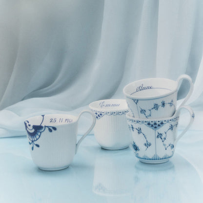 Blue Fluted Plain High Handle Cup, Bespoke, 33 cl - US 2180