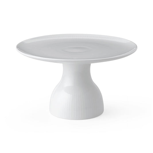 White Fluted Dish on Foot, 20 cm - US 8928