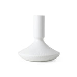 White Fluted Candle Holder, 12 cm - US 3793