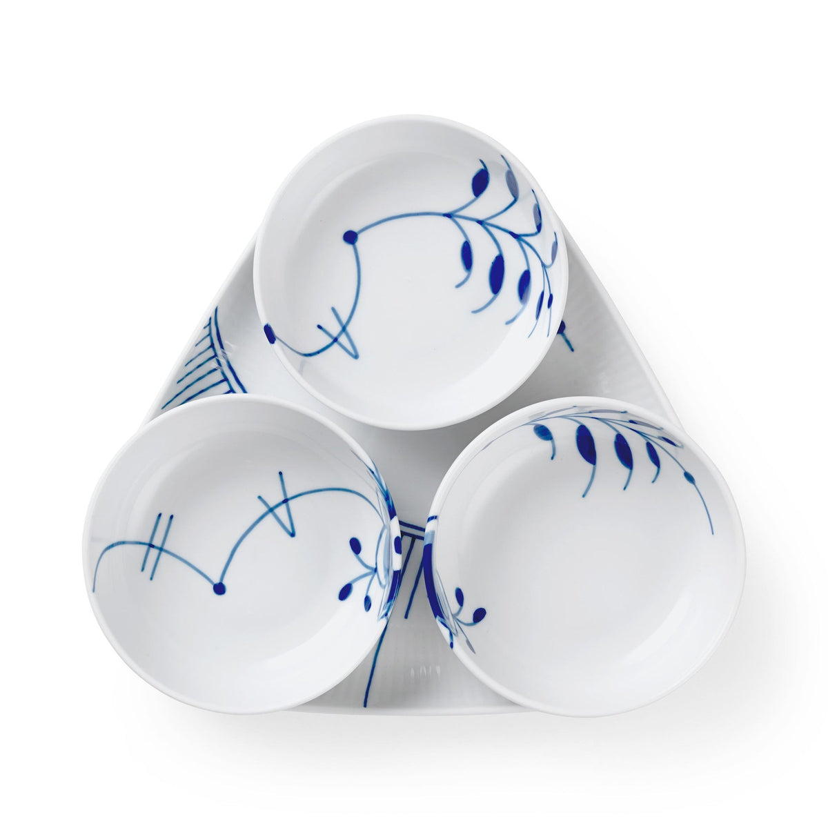 Blue Fluted Mega Serving Set, 24.5 cm, 4 pcs - US 4239