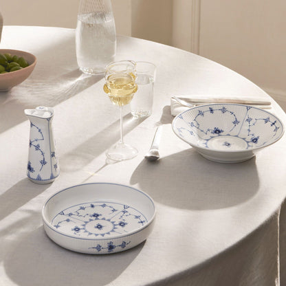 Blue Fluted Plain Ovenware, 18.5 cm - US 4259