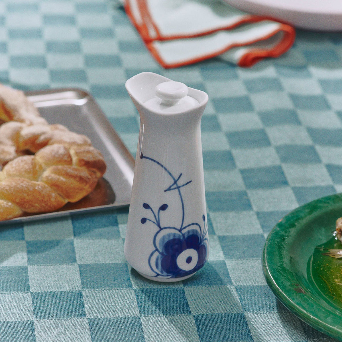 Blue Fluted Mega Oil and Vinegar Bottle, 13.5 cm - US 1969