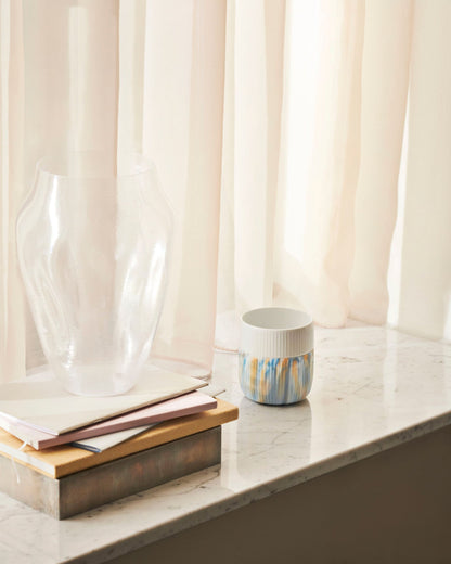 Fluted Contrast Marble Mug, Ocean Mist, 35 cl - US 1704