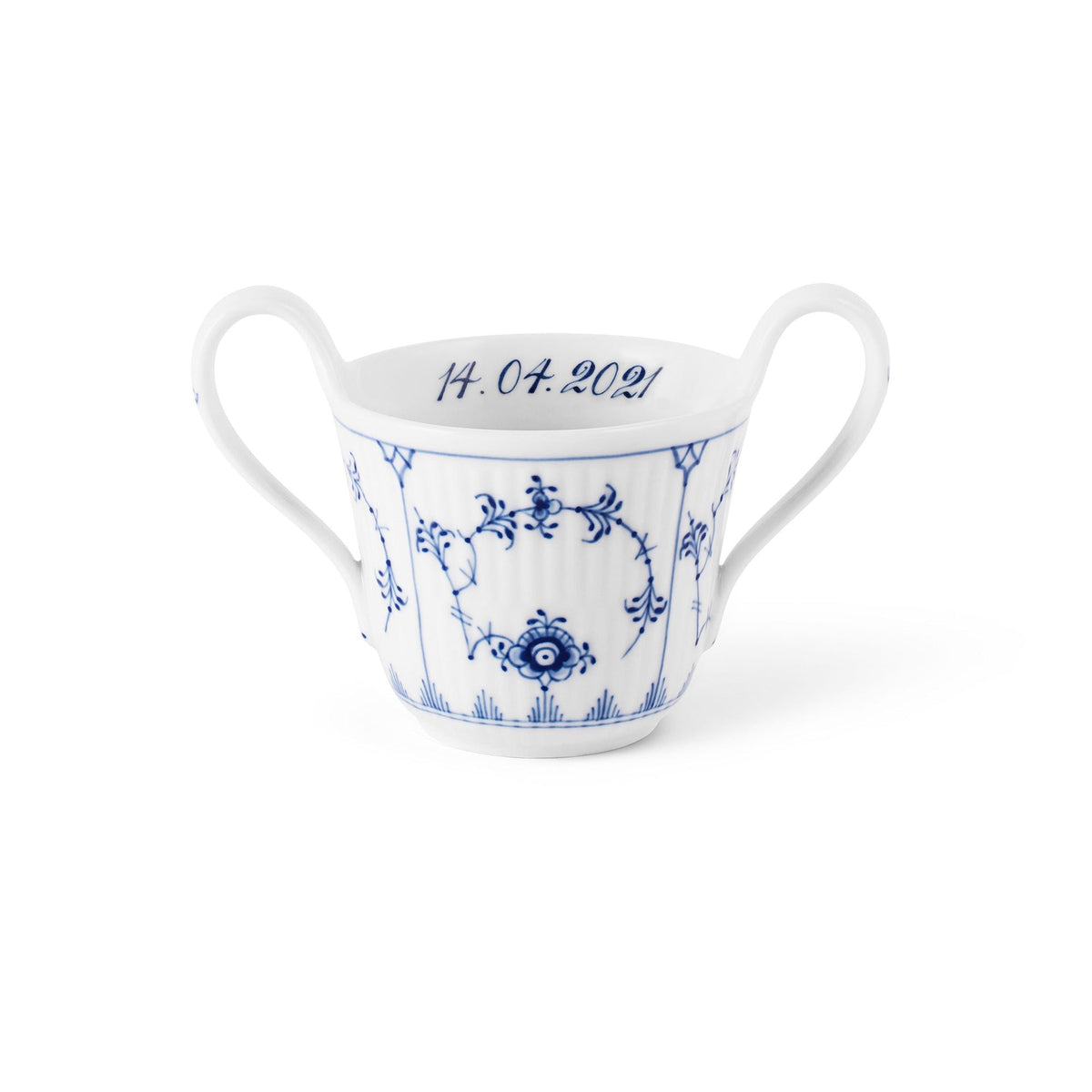 Blue Fluted Plain Baby Cup, Bespoke, 13 cl - US 5408
