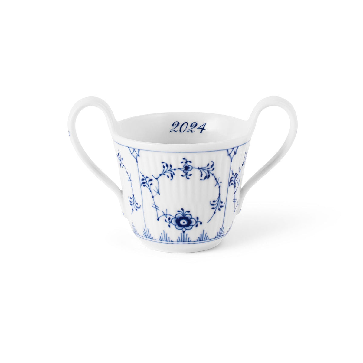 Blue Fluted Plain Baby Cup, Bespoke, 13 cl - US 5408