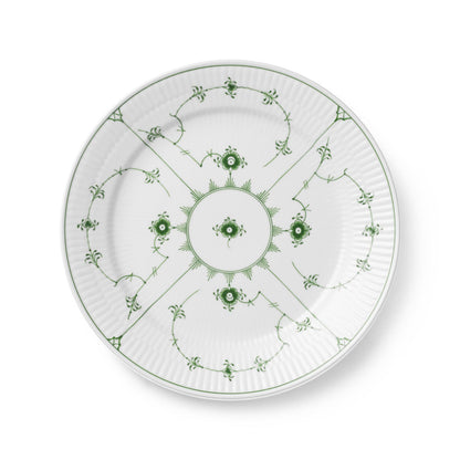 Green Fluted Plain Plate, 25 cm - US 5921