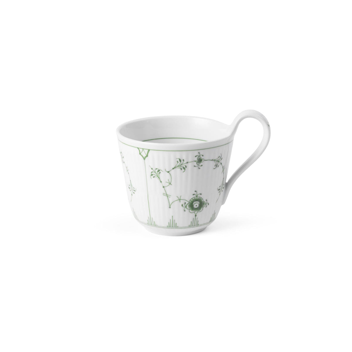 Green Fluted Plain High Handle Cup, 33 cl - US 3420