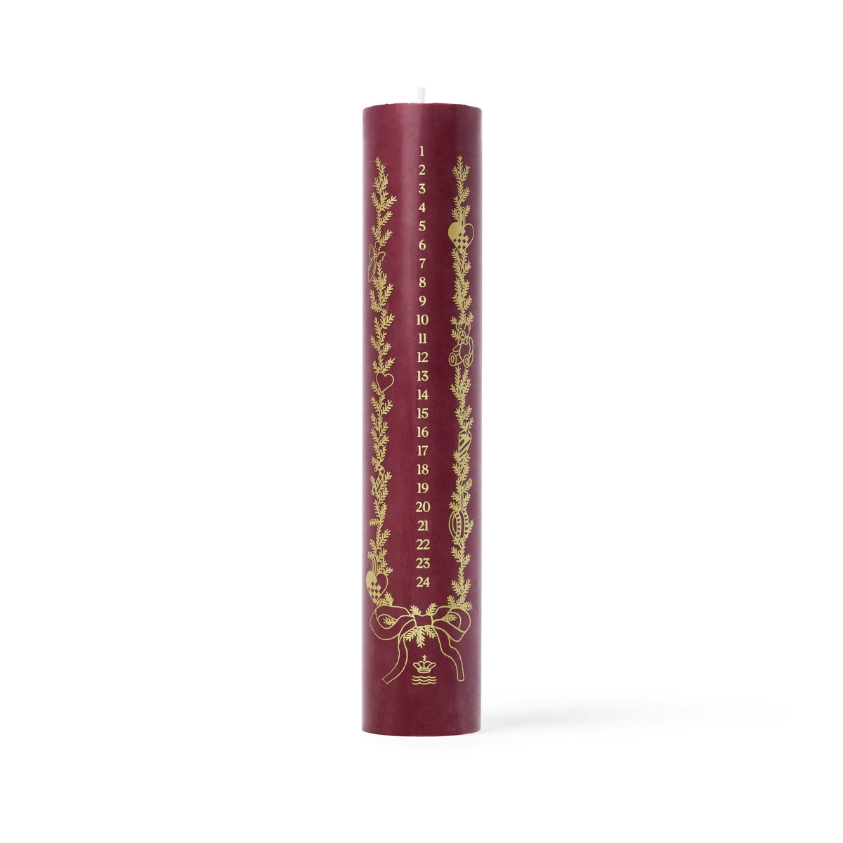 Star Fluted Christmas Advent Candle, Red, 25 cm - US 8895