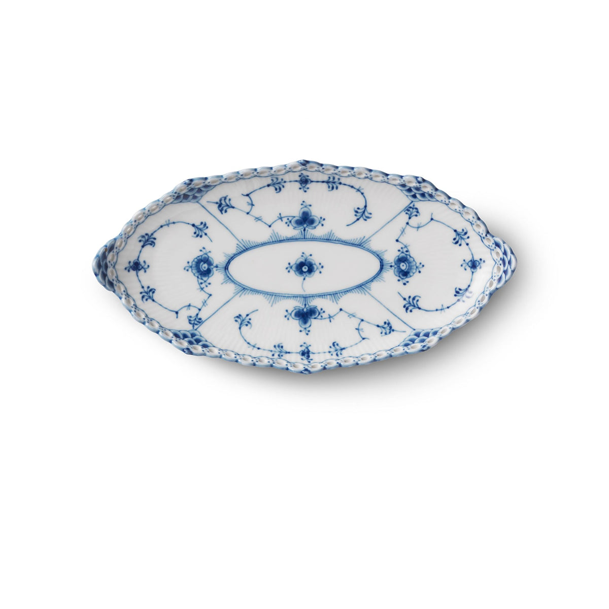 Blue Fluted Full Lace Dish, 24.5 cm - US 0240