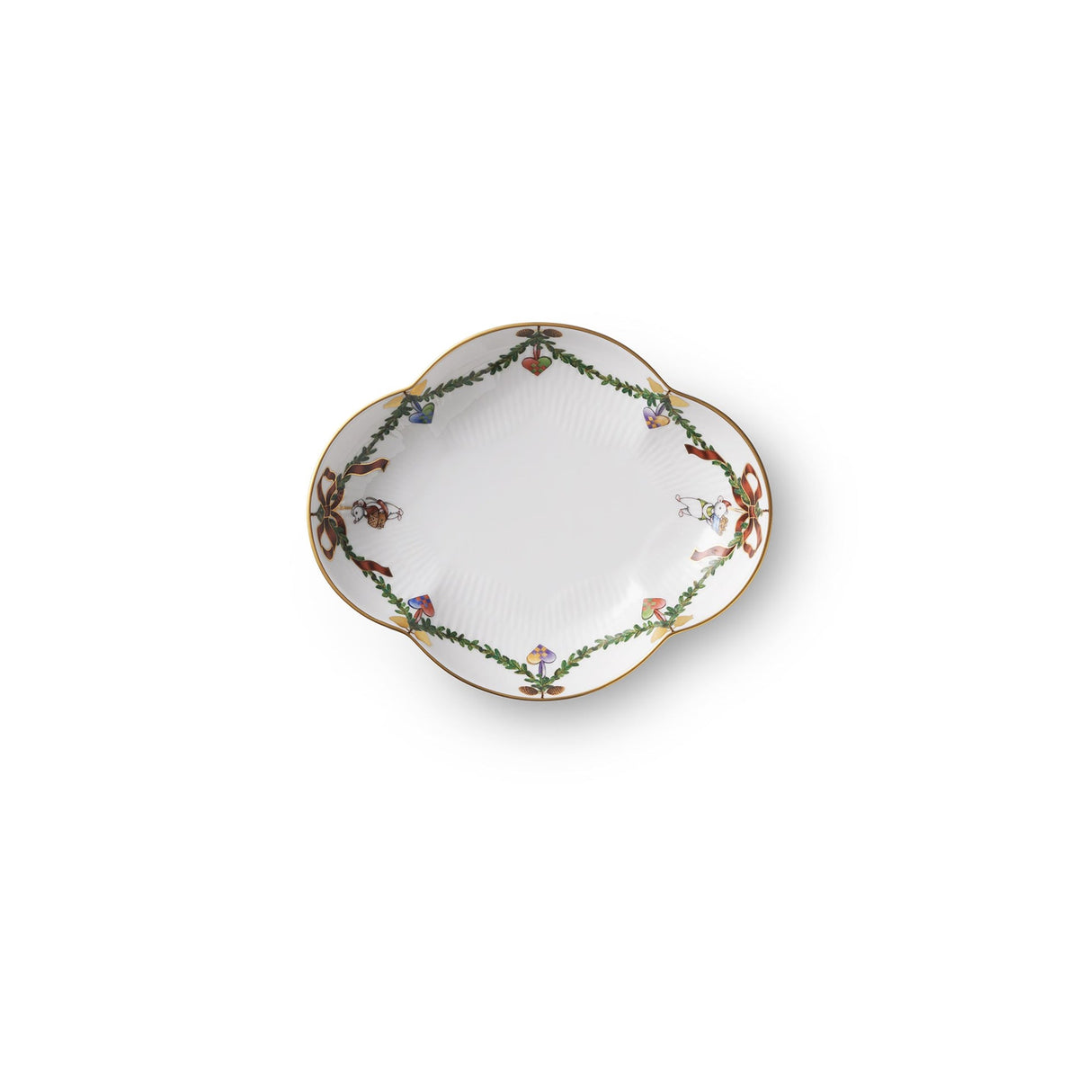 Star Fluted Christmas Dish, 17.5 cm - US 1155