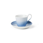 Iris High Handle Cup and Saucer, Blue, 25 cl - US 8628